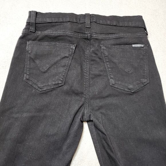 Hudson High Waisted Rise Super Skinny Black Jeans Barbara Stretchy Casual Basic - Picture 9 of 14